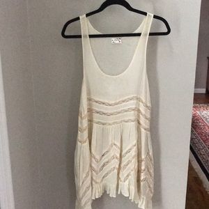 Free People Voile and Lace trapeze slip